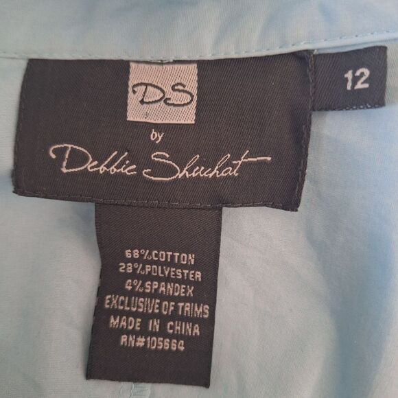 Debbie Shuchat Womens Victorian Sleeveless Blouse Ruffle Empire Coquette Size 12 - Picture 3 of 11